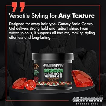 Gummy Professional Braid Control Huge Hold Shining Gel