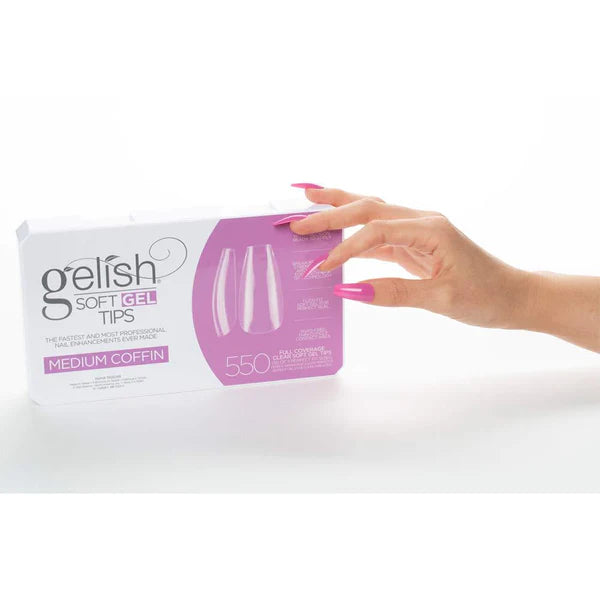 Gelish Gel Tips 550ct Medium Coffin