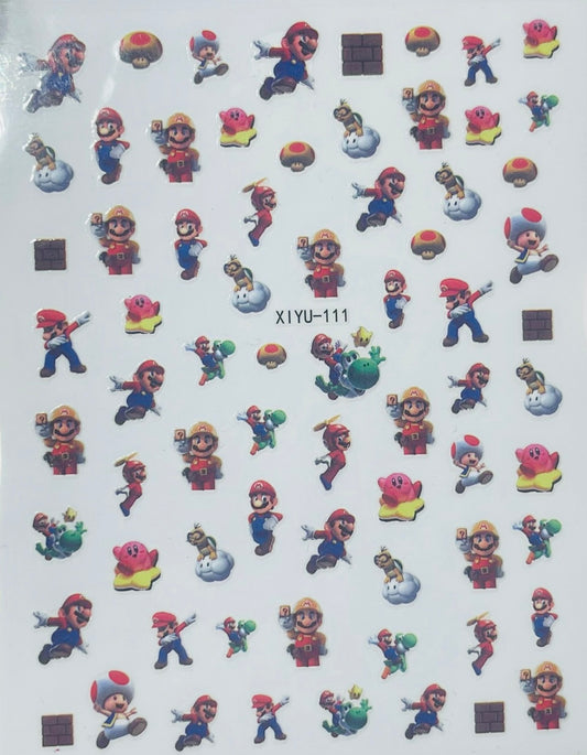 Super Mario Bros Nail Stickers