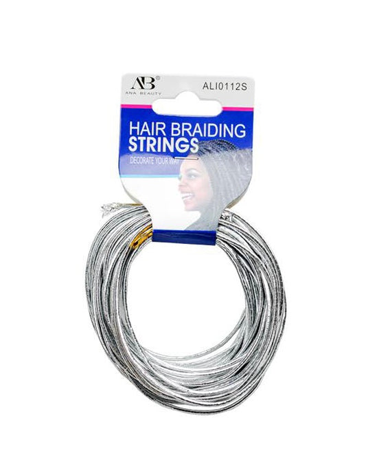 Hair Braiding String Silver