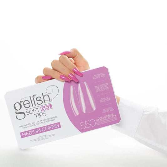 Gelish Gel Tips 550ct Medium Coffin