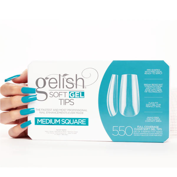 Gelish Gel Tips 550ct Medium Square