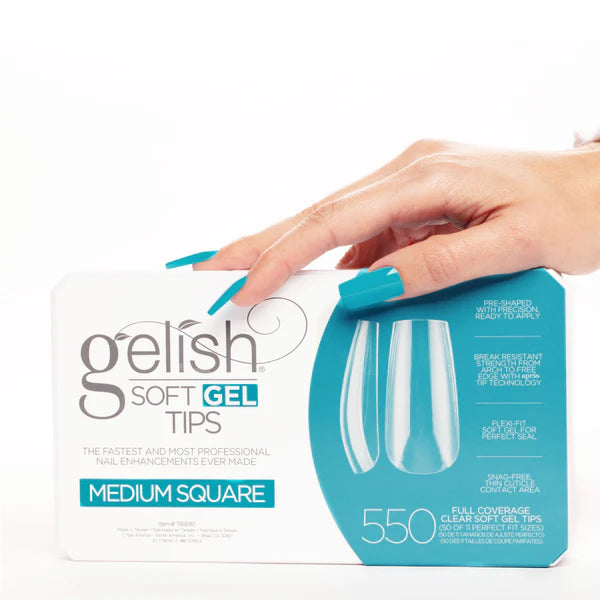 Gelish Gel Tips 550ct Medium Square