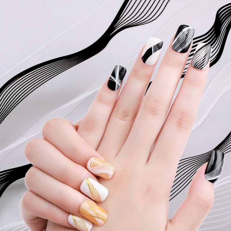 3D Wave Nail Stickers